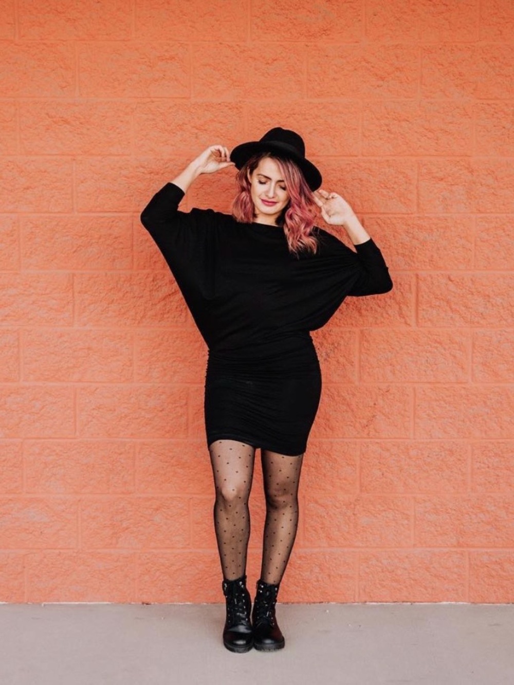Evy’s Tree ‘ The Ruth’ Black Draped Long Sleeve Dress